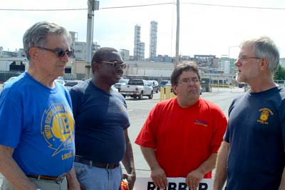 Hawkins on the picket line at Momentive